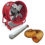 Ventilateur mobile mv500r3 avec tuyau et sac filtrant mw tools mv500r3set