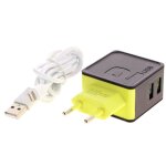 Fomax adaptateur secteur universel 2 ports usb 2. 4a + cble iphone