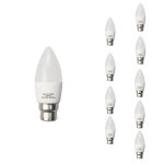 Optonica ampoule led b22 6w 220v c37 180° (pack de 10) - blanc chaud 2300k - 3500k Optonica ampoule led b22 6w 220v c37 180° (pack de 10) - blanc chaud 2300k - 3500k