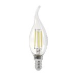 Optonica ampoule led e14 4w flamme verre transparent dimmable - blanc chaud 2300k - 3500k