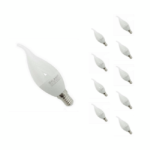 Silamp ampoule led e14 flamme 8w 220v 38mm (pack de 10) - blanc froid 6000k - 8000k