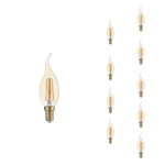 Optonica ampoule led e14 flamme filament 4w t35 (pack de 10) - blanc chaud 2300k - 3500k