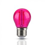 Vtac ampoule led e27 filament 2w g45 rose
