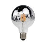 Optonica ampoule led e27 filament 7w g95 reflet argent - blanc chaud 2300k - 3500k