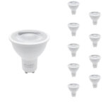 Silamp ampoule led gu10 dimmable 8w 220v smd2835 par16 60 (pack de 10) - blanc froid 6000k - 8000k