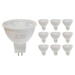 Silamp ampoule led gu5. 3 / mr16 12v 8w smd 80 (pack de 10) - blanc neutre 4000k - 5500k