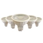 Silamp ampoule led gu5. 3 / mr16 12v 8w smd 80 (pack de 5) - blanc froid 6000k - 8000k