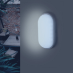 Silamp applique led murale 20w blanche ovale ip65 (pack de 5) - blanc froid 6000k - 8000k