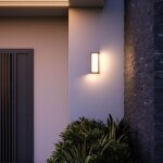 Silamp applique led murale extrieure noire 24w temprature de lumire variable - 3000k / 4000k / 6000k ...