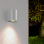Optonica applique murale argent led ip44 pour ampoule gu10
