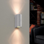 Optonica applique murale argent led ip44 double faisceau gu10