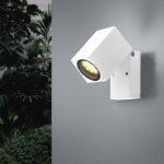 Optonica applique murale blanche led ip44 orientable pour ampoule gu10