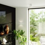 Sollux applique murale carr� blanc design pour ampoule g9