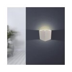 Silamp applique murale design blanche led ip44 12w maison - blanc neutre 4000k - 5500k