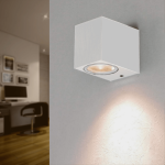Silamp applique murale design blanche led ip44 3w - blanc chaud 2300k - 3500k Silamp applique murale design blanche led ip44 3w - blanc chaud 2300k - 3500k