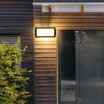 Silamp applique murale led 20w noire rectangulaire ip65 - blanc neutre 4000k - 5500k Silamp applique murale led 20w noire rectangulaire ip65 - blanc neutre 4000k - 5500k