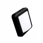 Silamp applique murale led 4w noire carr�e ip65 - blanc neutre 4000k - 5500k