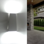 Silamp applique murale led double faisceaux 7w ip44 blanc - blanc neutre 4000k - 5500k