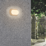 Optonica applique murale led hublot 8w ip54 blanc - blanc chaud 2300k - 3500k