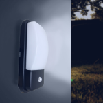 Silamp applique murale noire extrieure led ip65 20w avec dtecteur de mouvement - blanc froid 6000k ...