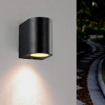Optonica applique murale noire led ip44 pour ampoules gu10