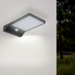Silamp applique murale solaire led noire 2. 5w avec détecteur de mouvement - blanc neutre 4000k - 5500k ... Silamp applique murale solaire led noire 2. 5w avec détecteur de mouvement - blanc neutre 4000k - 5500k ...
