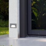 Silamp balise led saillie 3w 220v 120� blanche ip44 pour escalier (pack de 10) - blanc chaud 2300k - ...