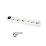 Fomax bloc multiprise 6 prises avec interrupteur blanc