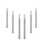 Silamp borne extrieure 100cm 220v ip65 argent pour ampoule e27 (pack de 6)