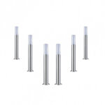 Silamp borne extrieure 60cm 220v ip65 argent pour ampoule e27 (pack de 6)