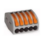 Silamp borne de raccordement � levier 5 entr�es avec serre c�ble