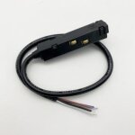 Silamp connecteur linéaire pour rail magnétique 48v 4 fils noir Silamp connecteur linéaire pour rail magnétique 48v 4 fils noir
