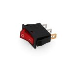 Elektro3 interrupteur fin � encastrer 15a 250v lumi�re rouge