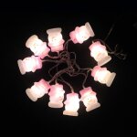 Fomax guirlande led  pile bonhomme de neige 1m80 ip20 10 led - blanc chaud