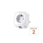 Gosund prise connect�e intelligente wifi 2. 4ghz 16a blanche + 2 ports usb 2. 1a (lot de 2)