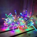 Silamp guirlande led rideaux 140led 220v 3m ip44 8 modes - multicolore