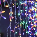 Silamp guirlande led rideaux 320led 220v 3m ip44 8 modes - multicolore