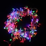 Fomax guirlande rideau stalactite 180led ip44 3m avec timer - multicolore