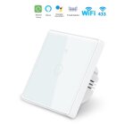 Interrupteur mural simple connect� wifi tactile blanc - silumen home