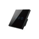 Silumen interrupteur pour volet roulant connect wifi tactile noir