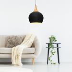 Jja suspension design noir mtal et bois