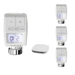 Silumen kit de 4 ttes thermostatiques connectes universelle avec ecran lcd + passerelle zigbee
