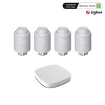 Silumen kit de 4 ttes thermostatiques connectes universelle + passerelle zigbee