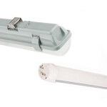 Silamp kit de rglette led tanche + tube non led 120cm t8 36w - blanc chaud 2300k - 3500k