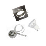 Silamp kit spot led gu10 encastrable avec ampoule led 6w - blanc froid 6000k - 8000k