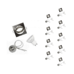 Silamp kit spot led gu10 encastrable avec ampoule led 6w (pack de 10) - blanc neutre 4000k - 5500k
