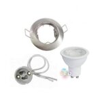 Silamp kit spot led gu10 encastrable avec ampoule led 8w - blanc froid 6000k - 8000k