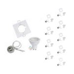 Silamp kit spot led gu10 orientable carré blanc avec ampoule led 8w (pack de 10) - blanc chaud 2300k ... Silamp kit spot led gu10 orientable carré blanc avec ampoule led 8w (pack de 10) - blanc chaud 2300k ...