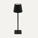 Silamp lampe de table rechargeable tactile noire 3w cct - 3000k / 4000k / 6500k