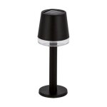 Struhm lampe de table solaire extrieure noire sans fil - blanc chaud 2300k - 3500k